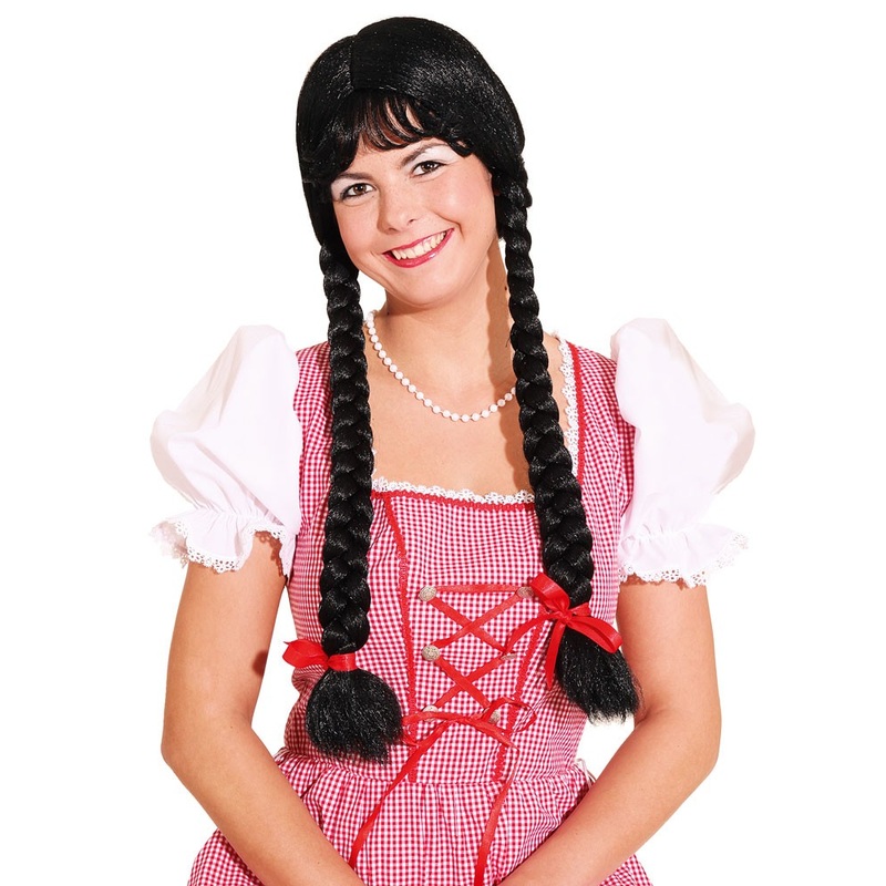 Bavarian girl plait wig black