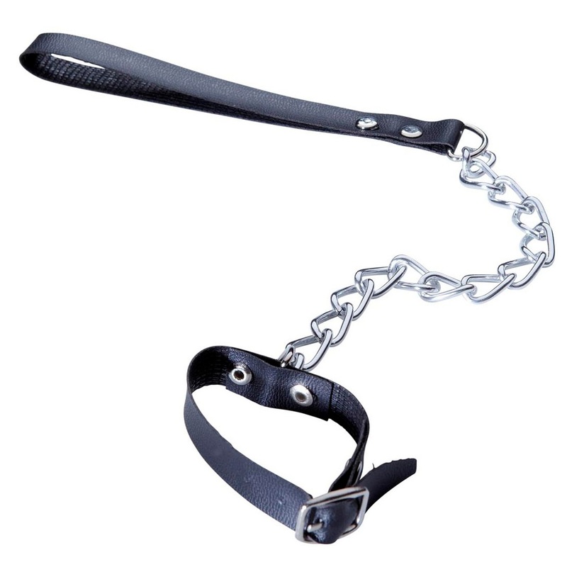 Black chain leash