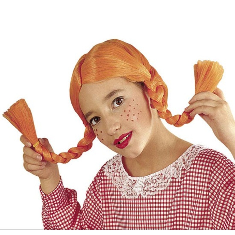 Strong girl wig with pigtails