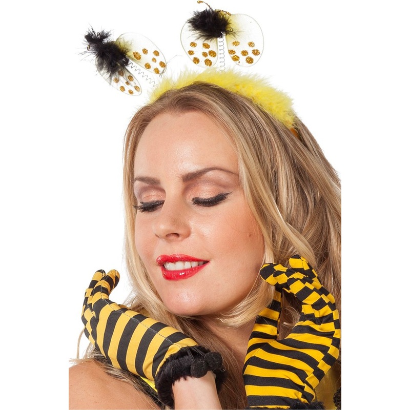 Sweet bees headband yellow