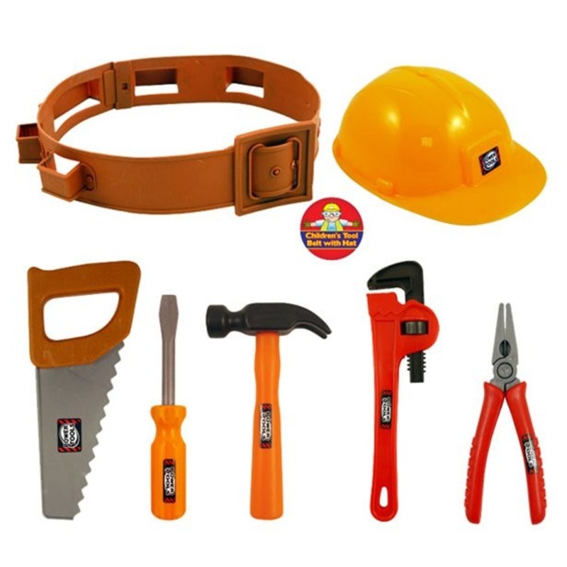 Tool belt set for children, 7 pieces