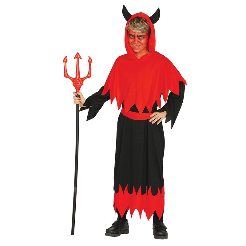 Ampelio devil costume for boys red