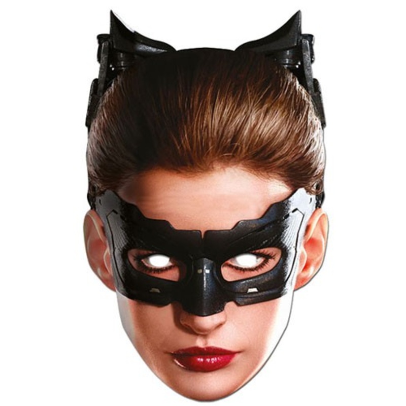 Black Cardboard Cat Woman Mask