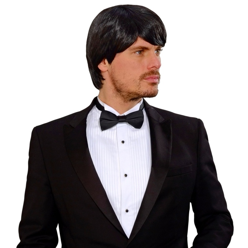70s men's wig black