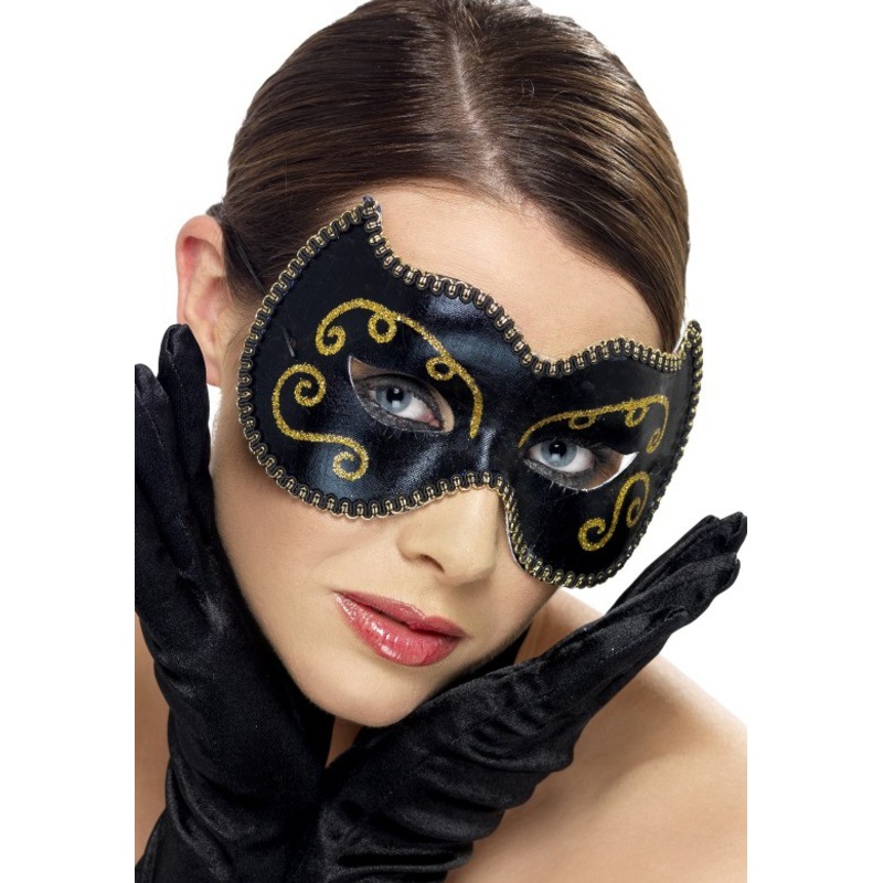Black glitter eye mask