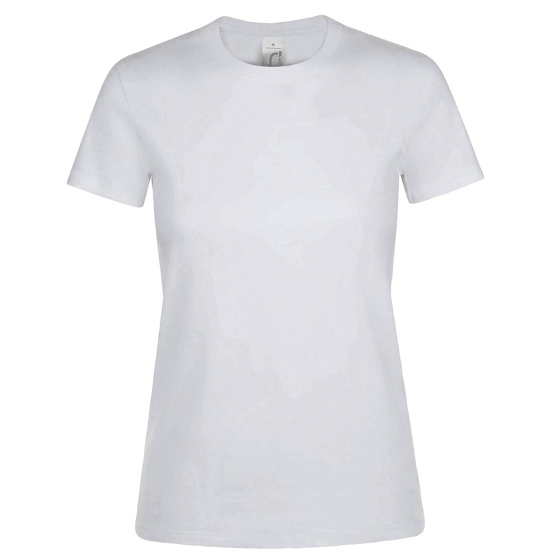 White round neck t-shirt for women S