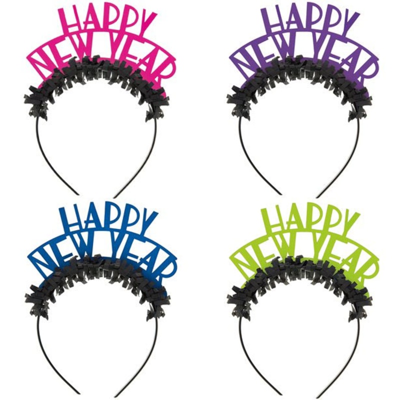 1 Happy New Year headband with fringes
