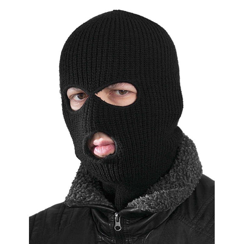 Bank robber stocking mask black