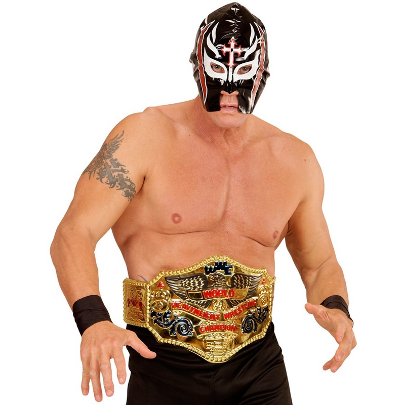 Black crossbreaker wrestling mask