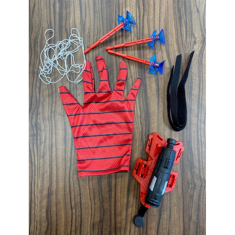 spider web glove with arrows