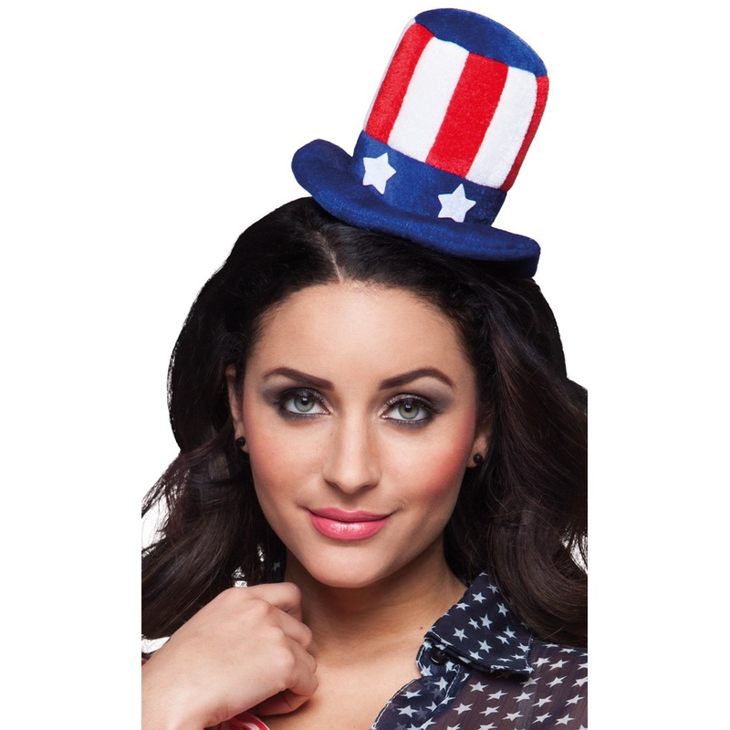 US flag mini hat on headband
