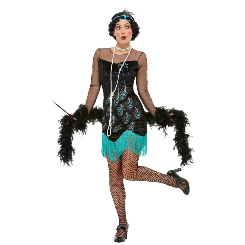 1920's peacock flapper costume S