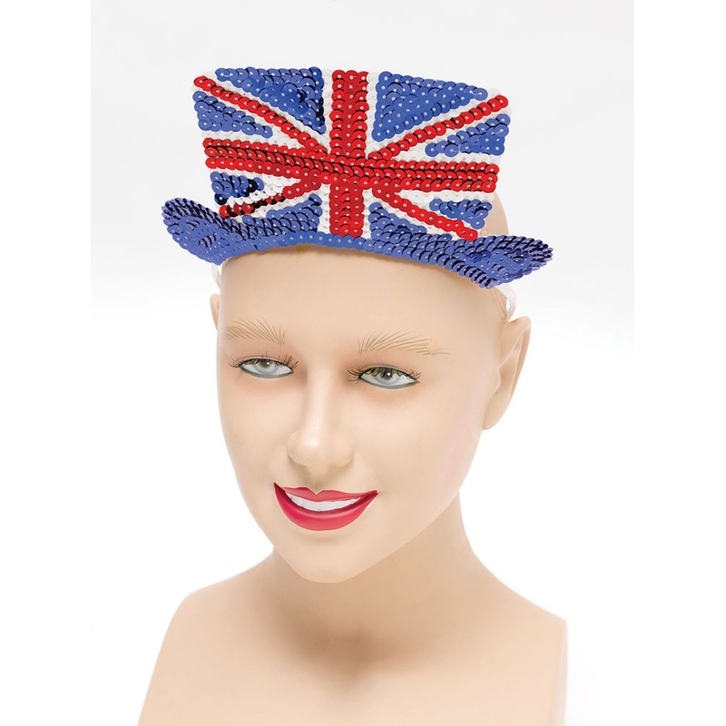 Union Jack sequin tiara