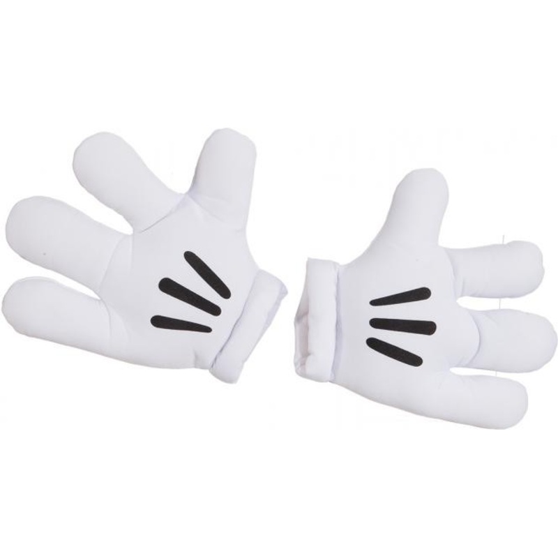White jumbo mouse gloves