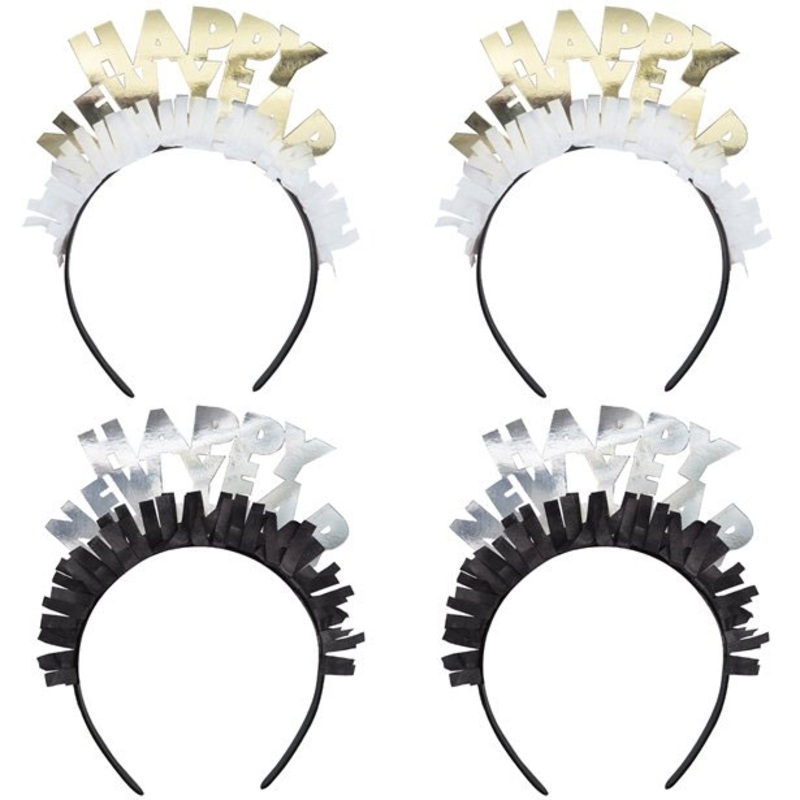 4 Happy New Year headbands