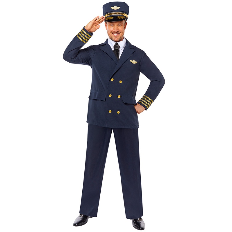 Airline Pilot Phil Costume for Men S