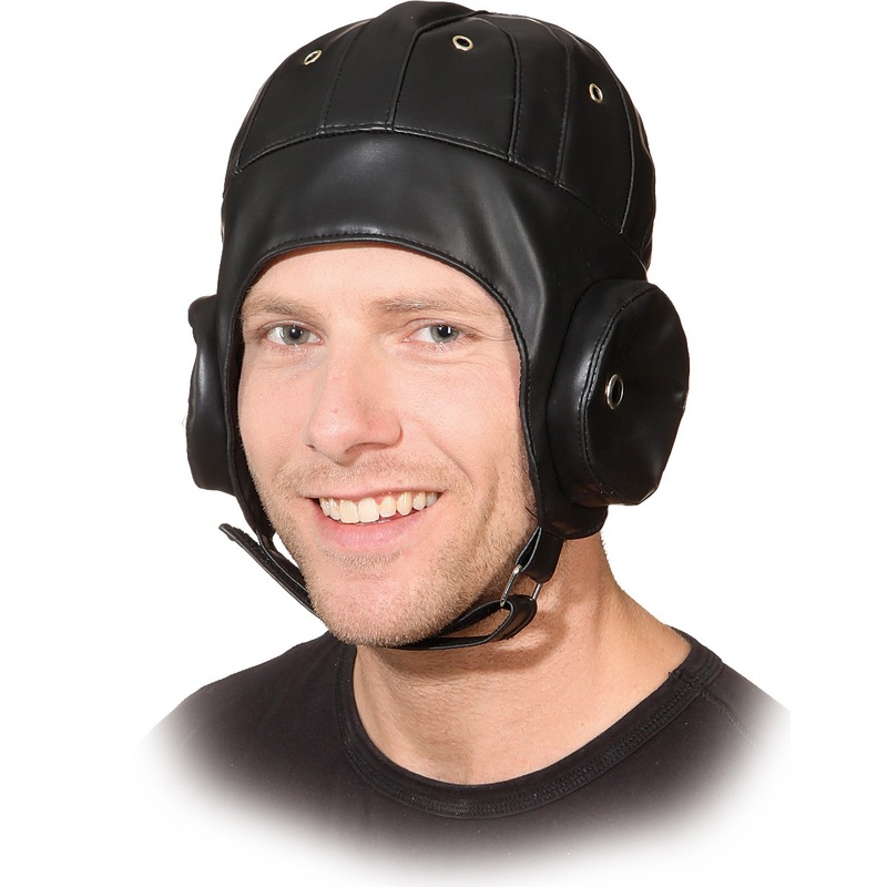 Aviator cap armored hood black