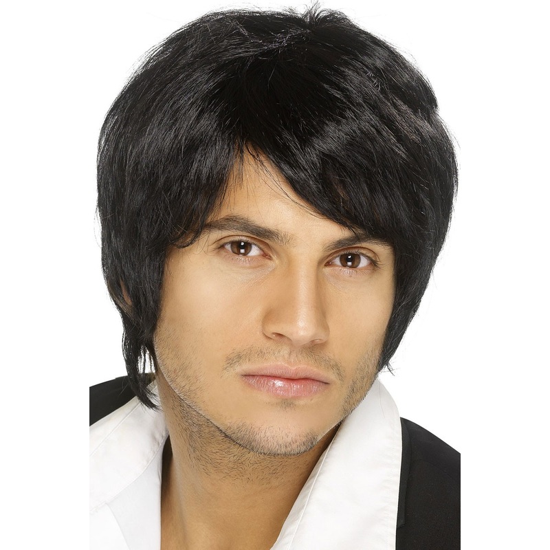 Black boyband wig