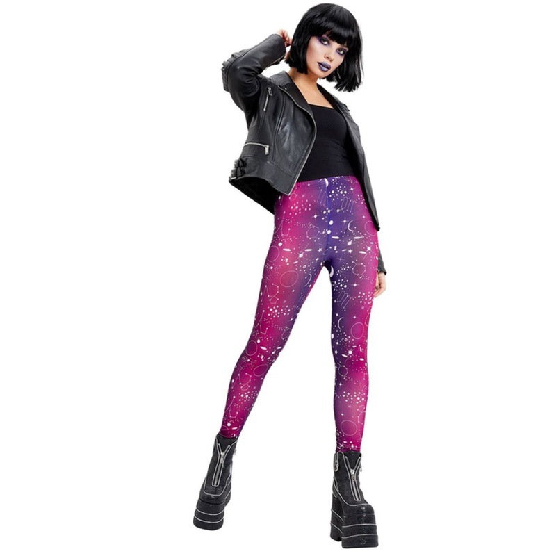 Space print leggings for women XS