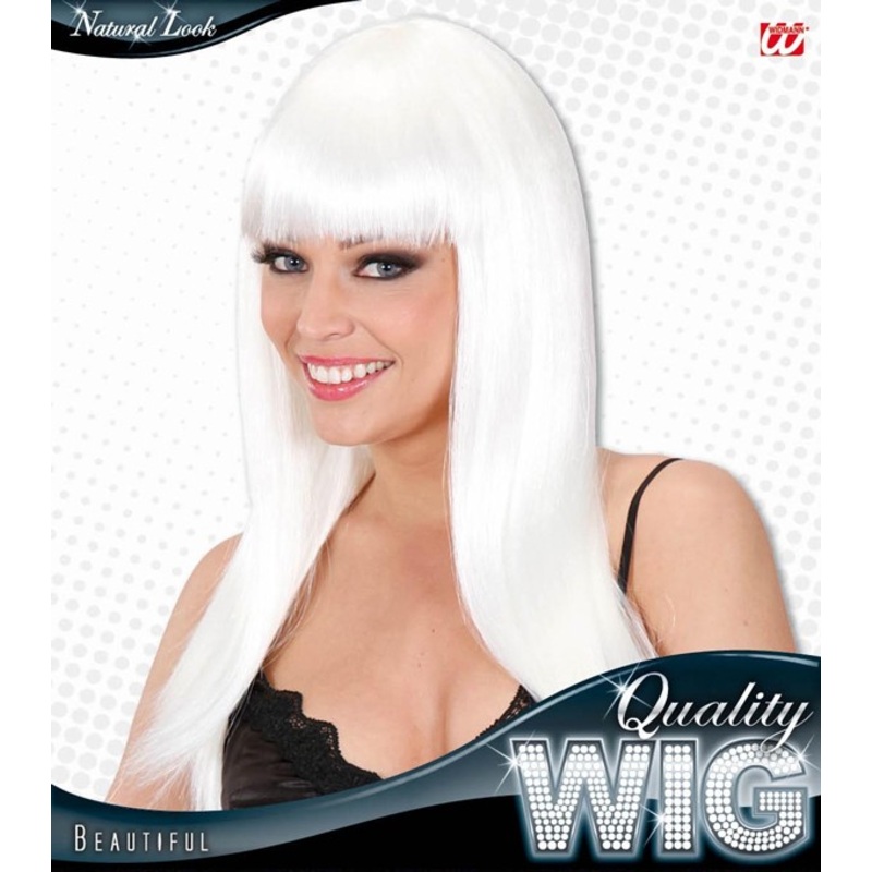 White pony long hair wig