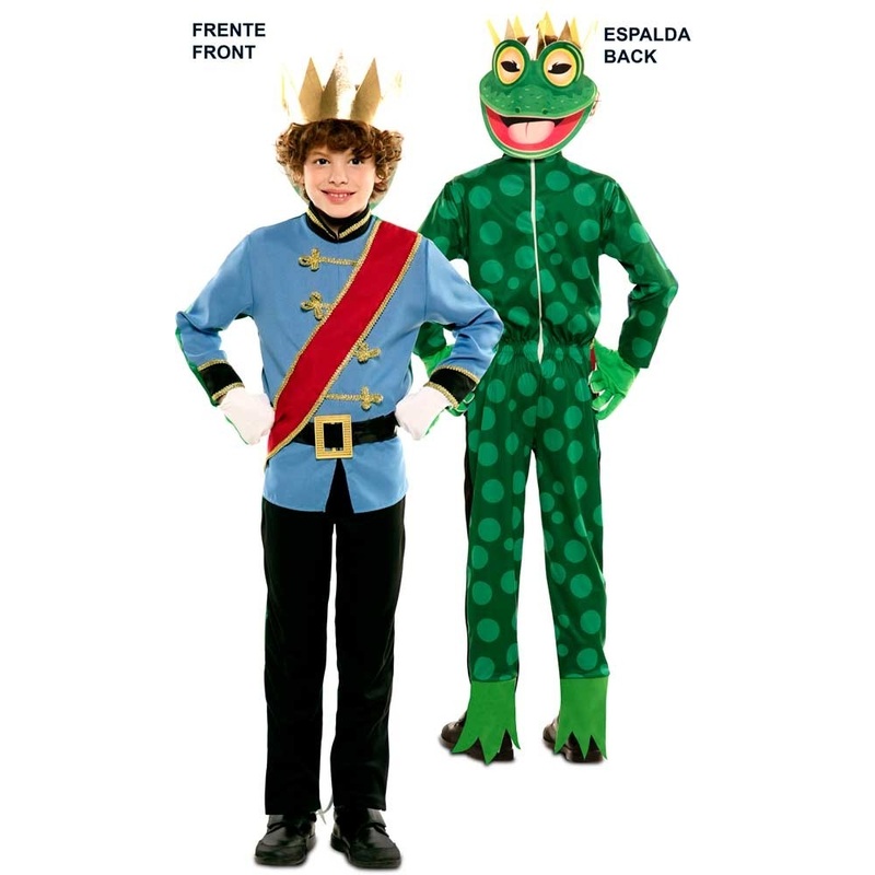 2 in 1 frog prince reversible costume for children