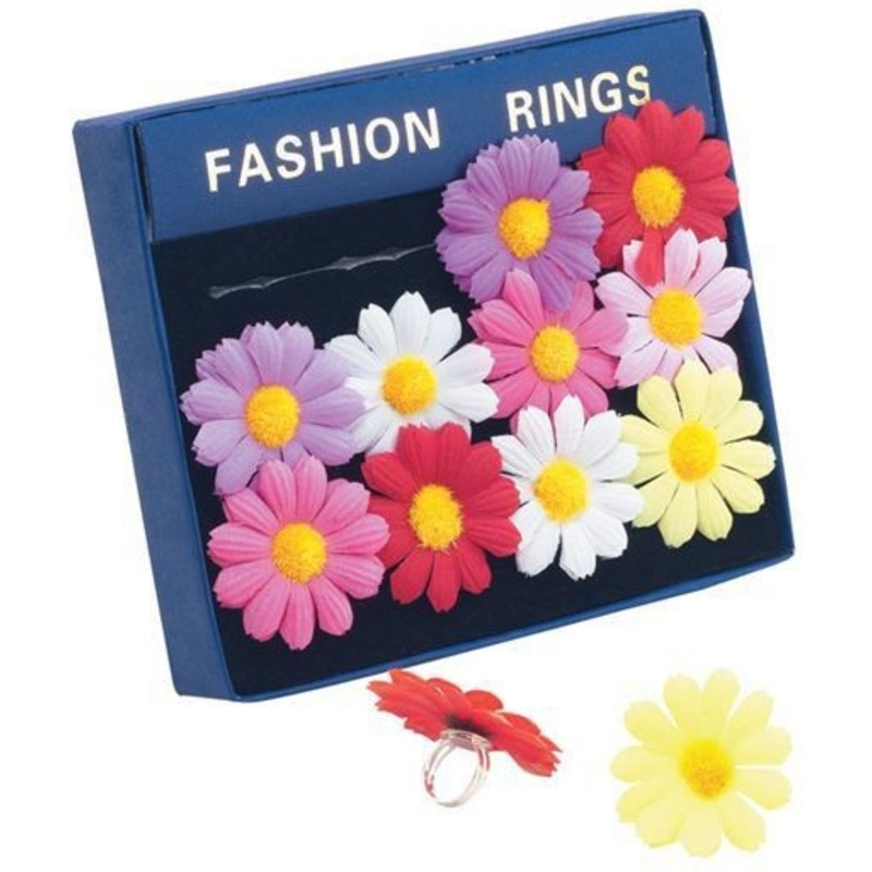 70s hippie flower ring