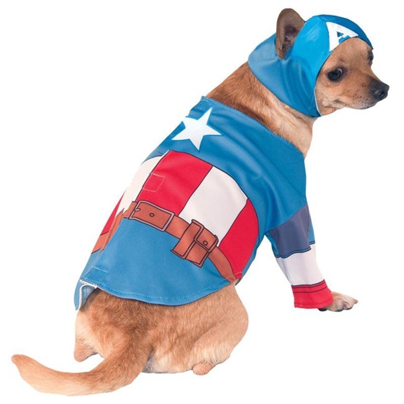 Avengers Captain America dog costume S