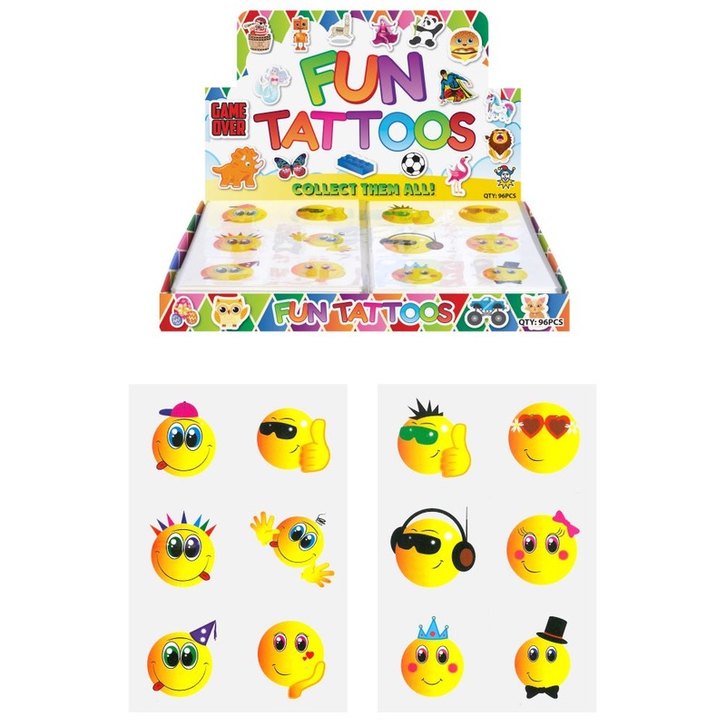 Smiling Faces Tattoos 4cm