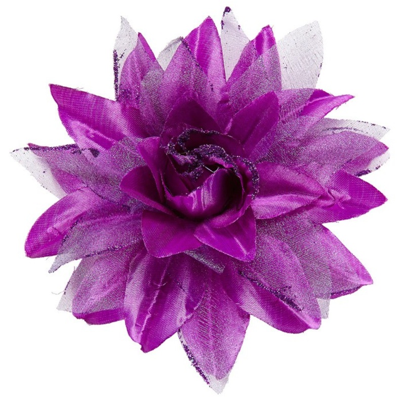 Violet Floria flower hair clip