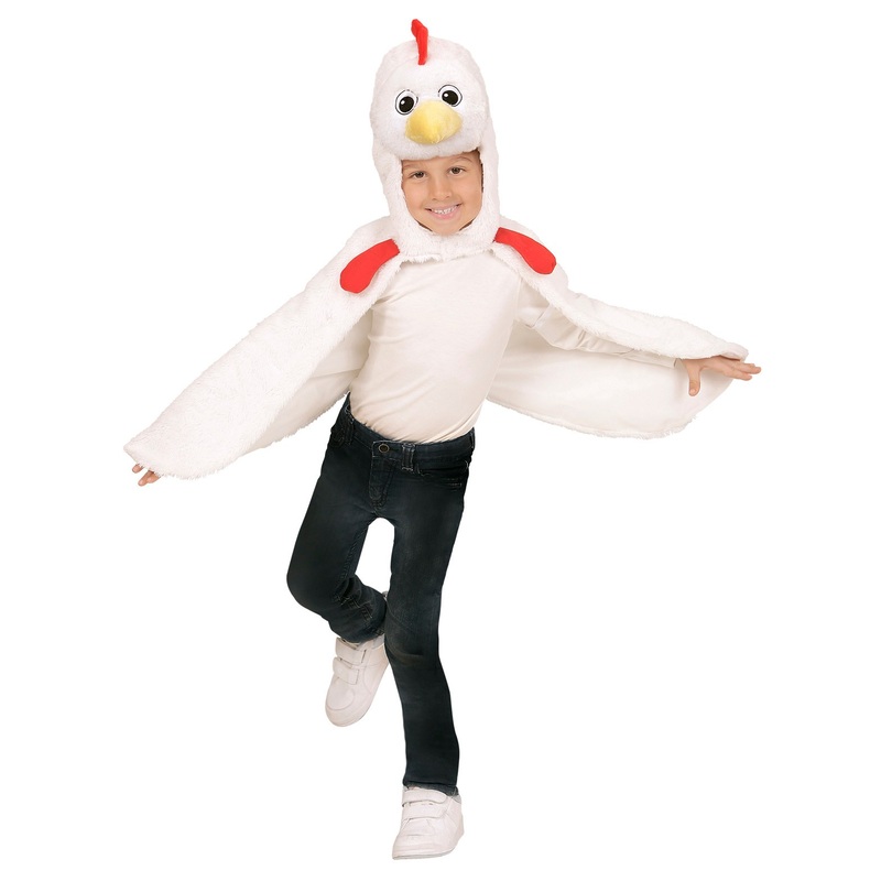 White rooster cape for children