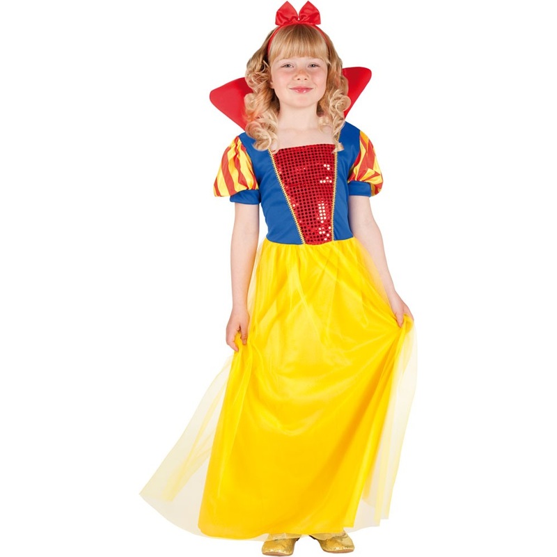 Snow white children's dress with headband