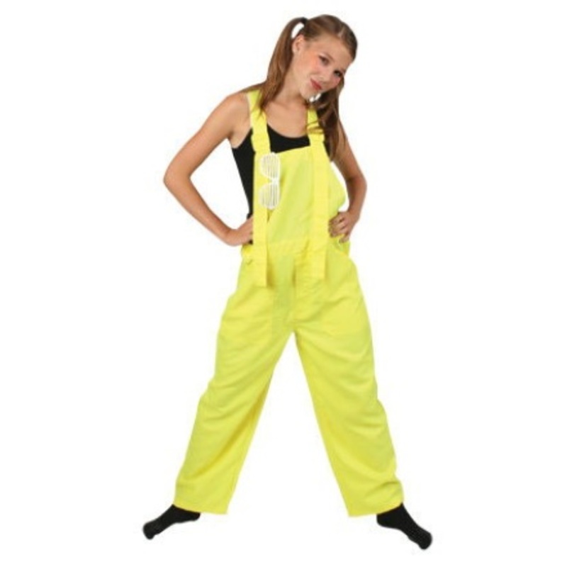 Yellow neon dungarees 128